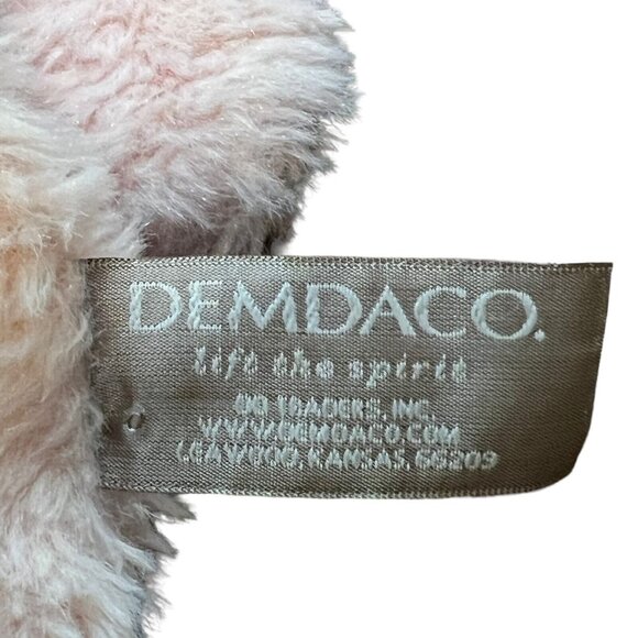 Demdaco Unicorn Rattle Lovey Plush Security Blanket 12" Pale Pink Ivory - Picture 6 of 7